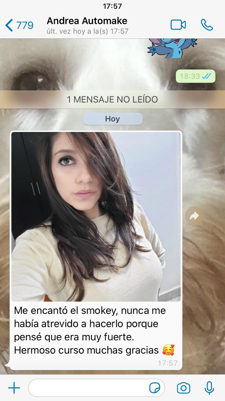 Mensaje real de una alumna del taller de automaquillaje (6)