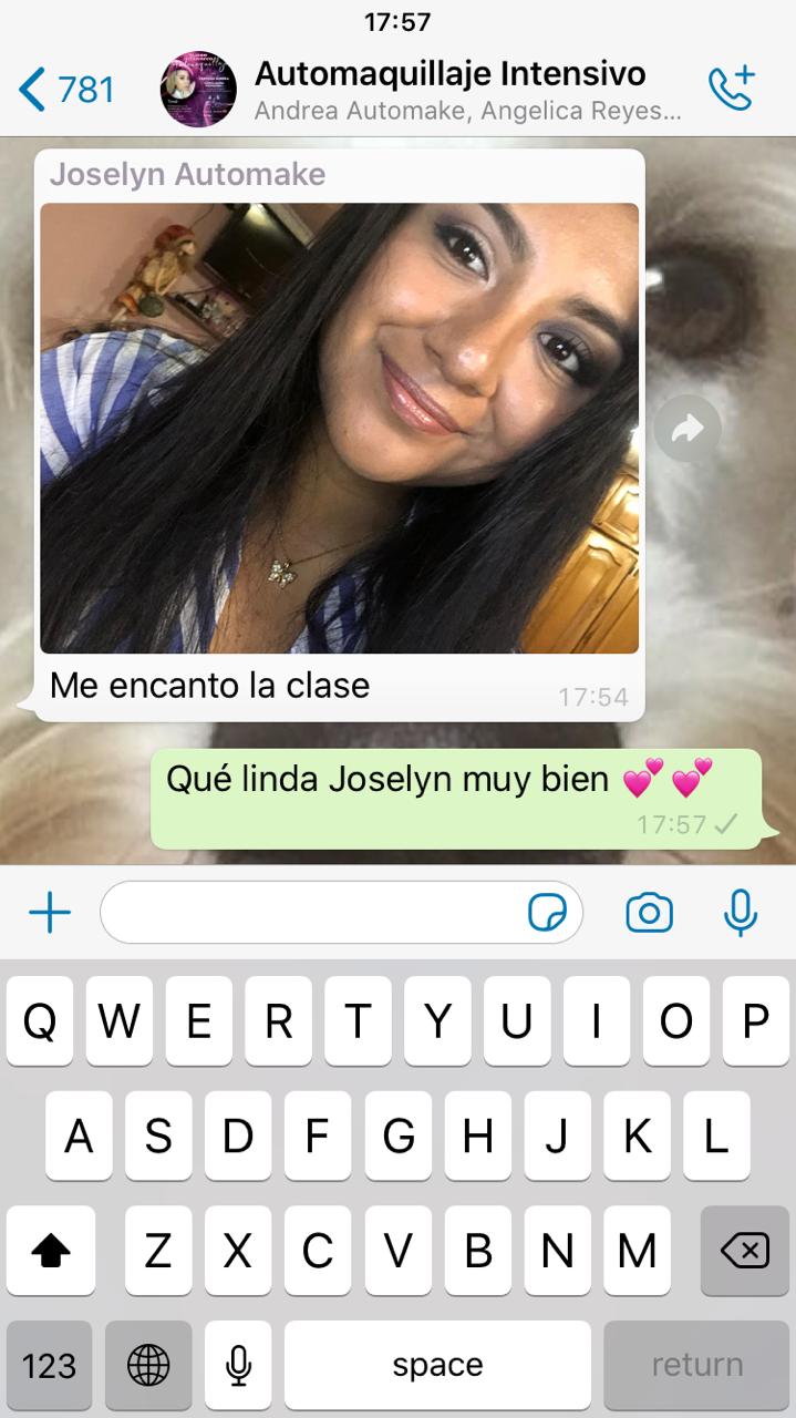 Mensaje real de una alumna del taller de automaquillaje (5)