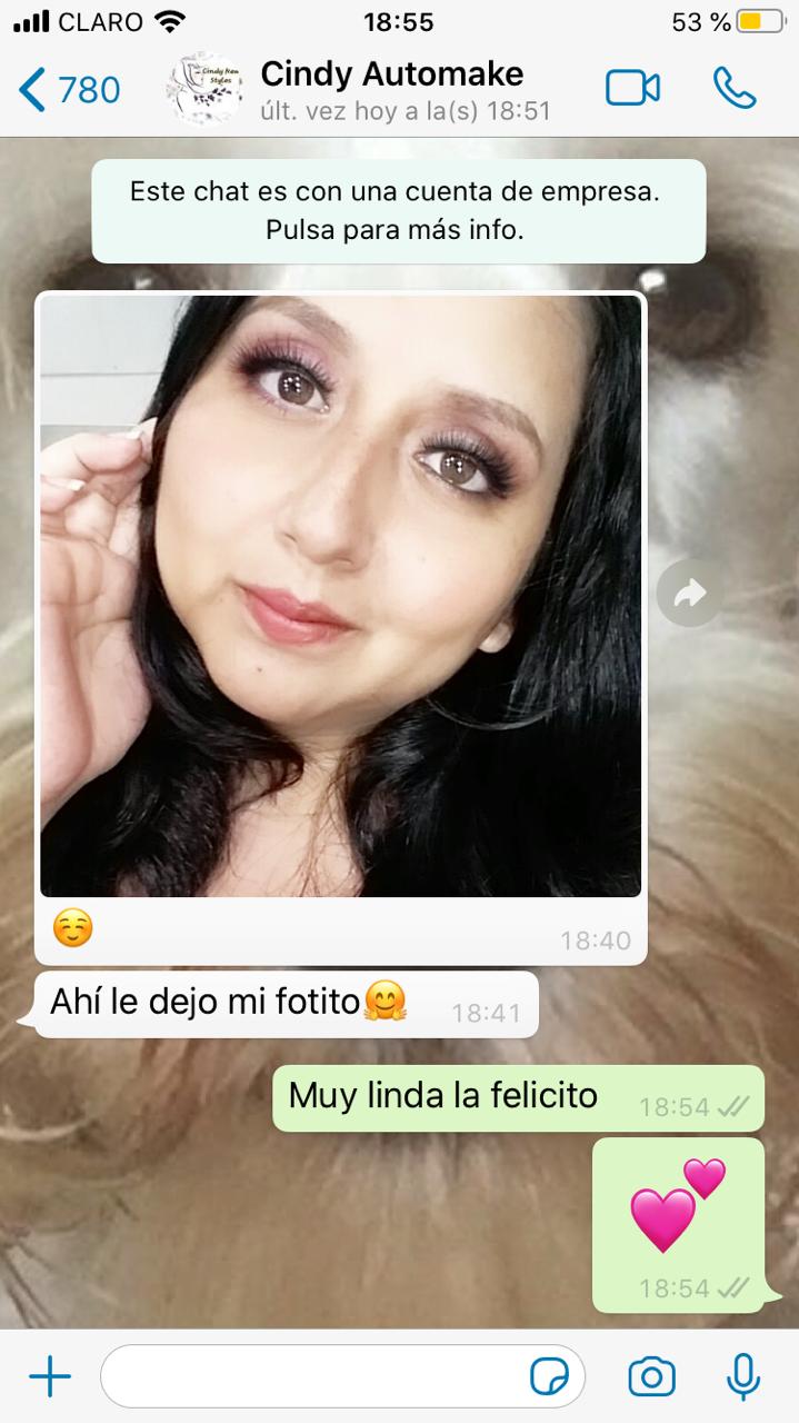 Mensaje real de una alumna del taller de automaquillaje (4)