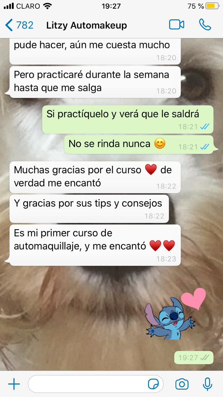 Mensaje real de una alumna del taller de automaquillaje (10)